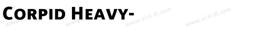 Corpid Heavy字体转换